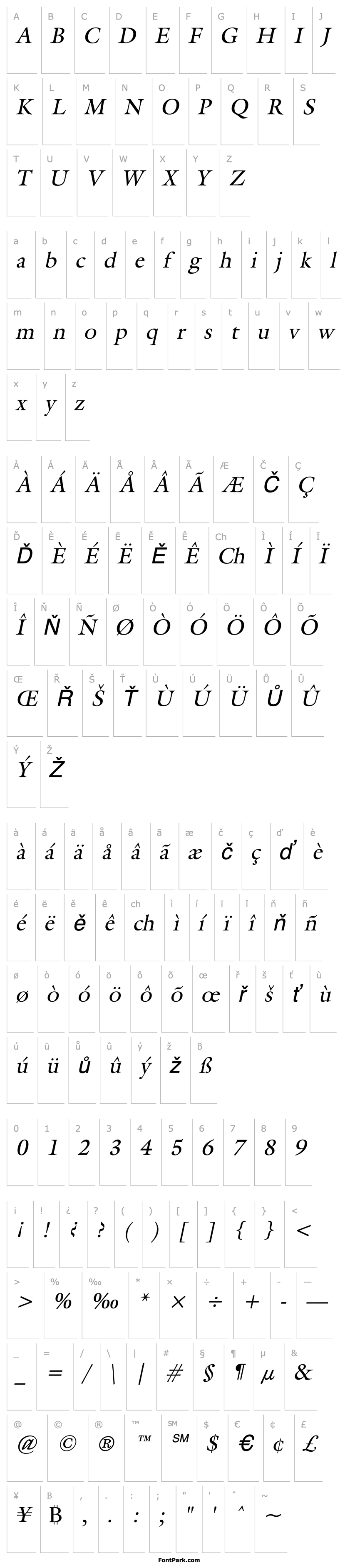 Overview Galant Italic