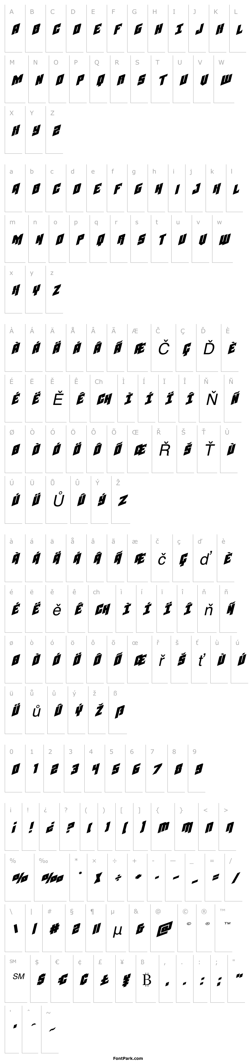 Overview Galaxy Force Extra-Expanded Italic