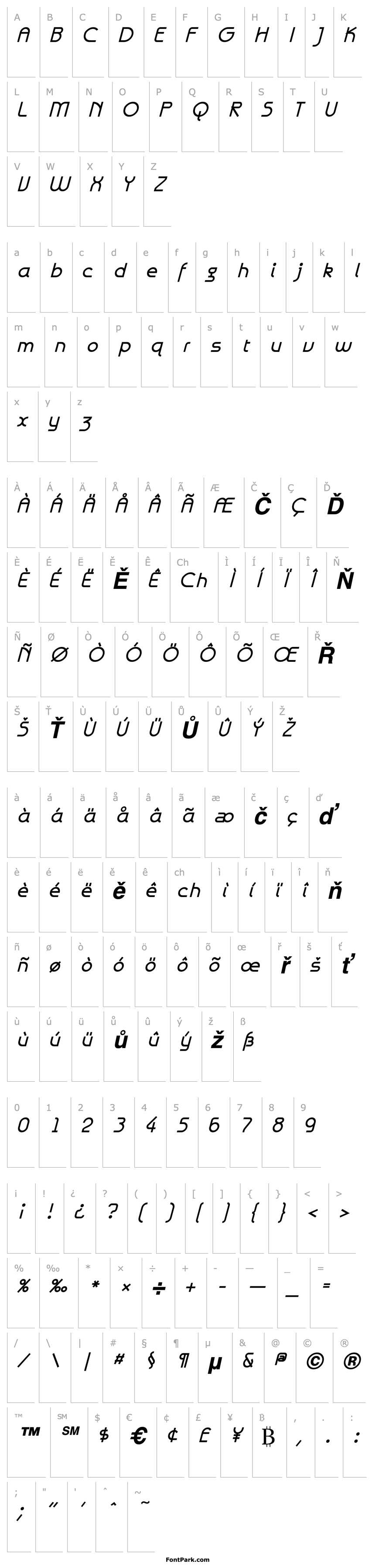 Overview Galexica Bold Italic