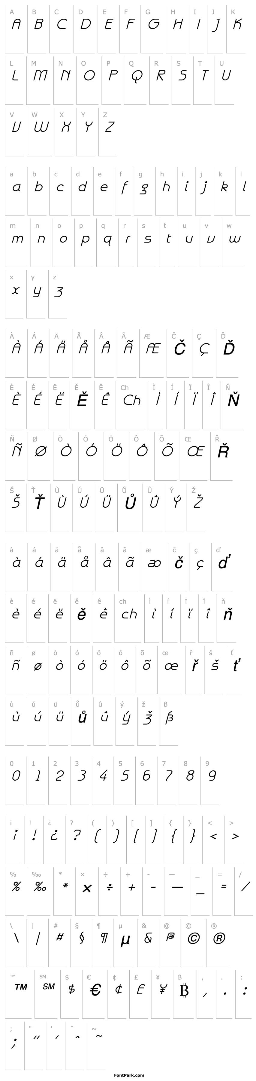 Overview Galexica Italic