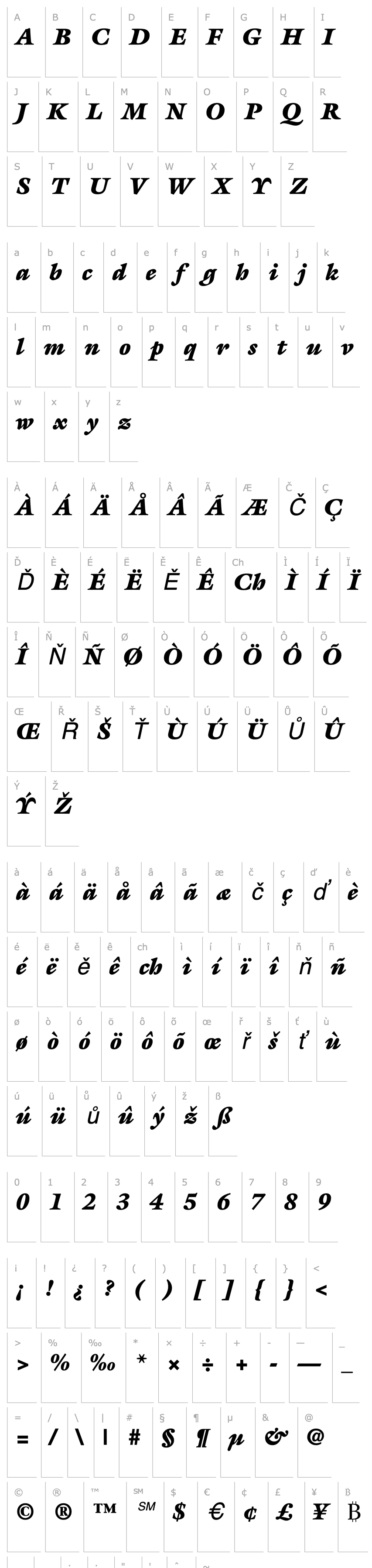 Overview Galliard UltraItalic