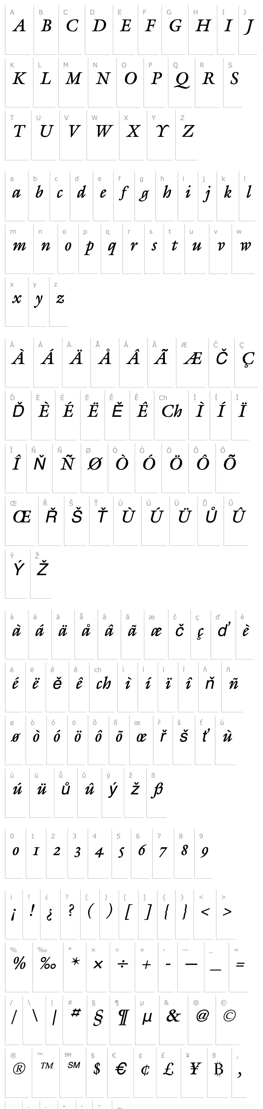 Overview GalliardItalic