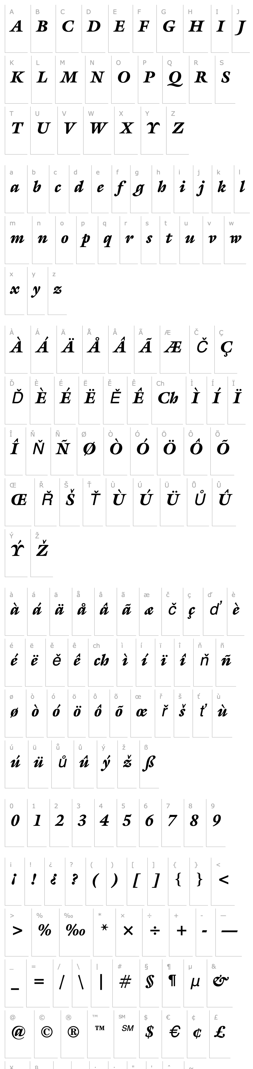 Overview GalliardITCbyBT-BlackItalic