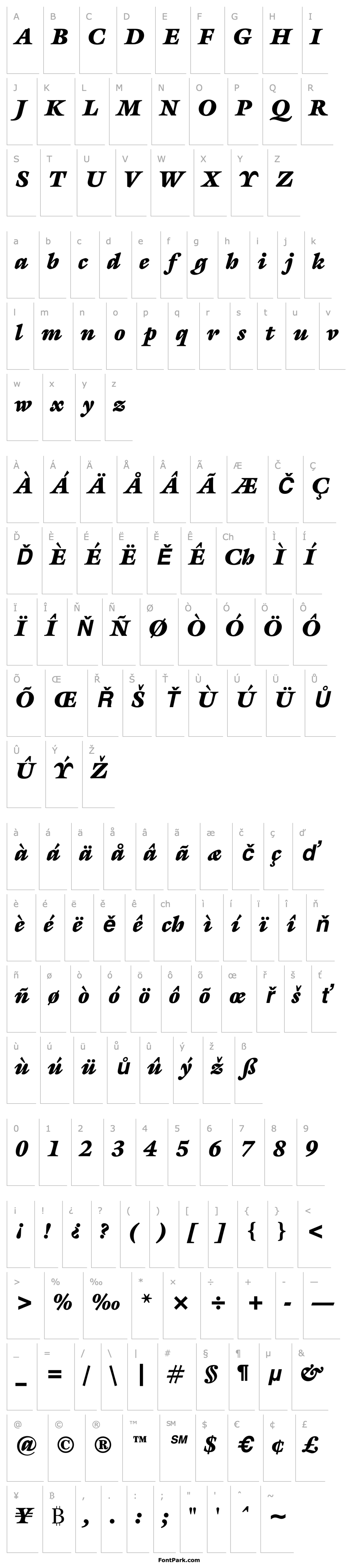 Přehled GalliardITCbyBT-UltraItalic