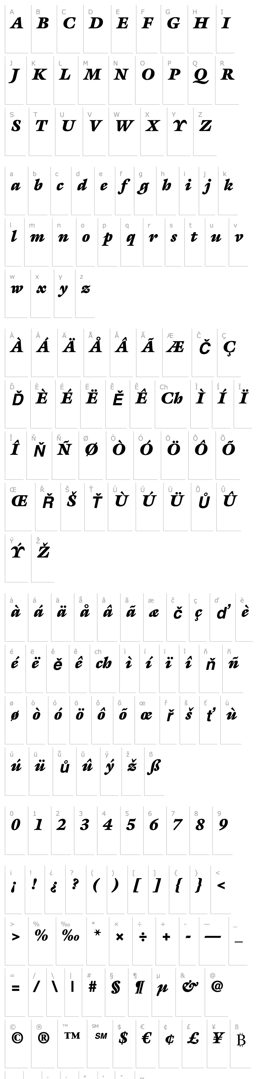 Overview GalliardStd-UltraItalic