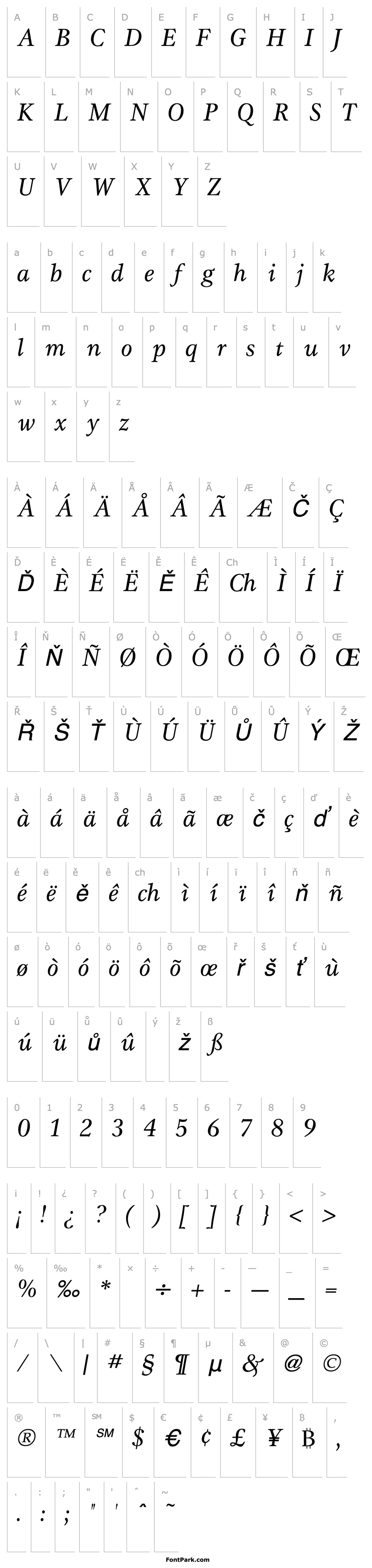 Overview Gamma Italic