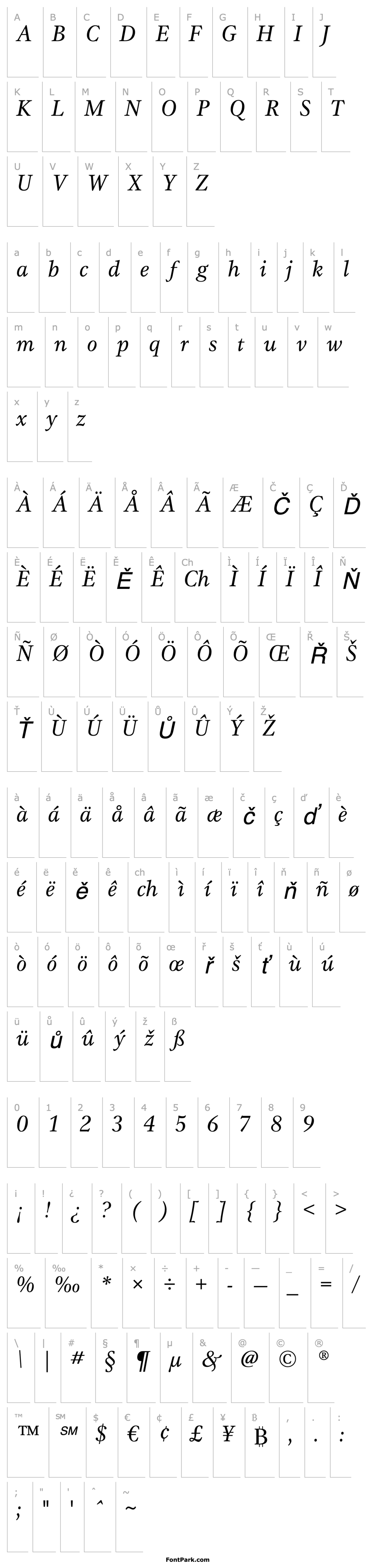 Overview Gamma ITC Std Book Italic