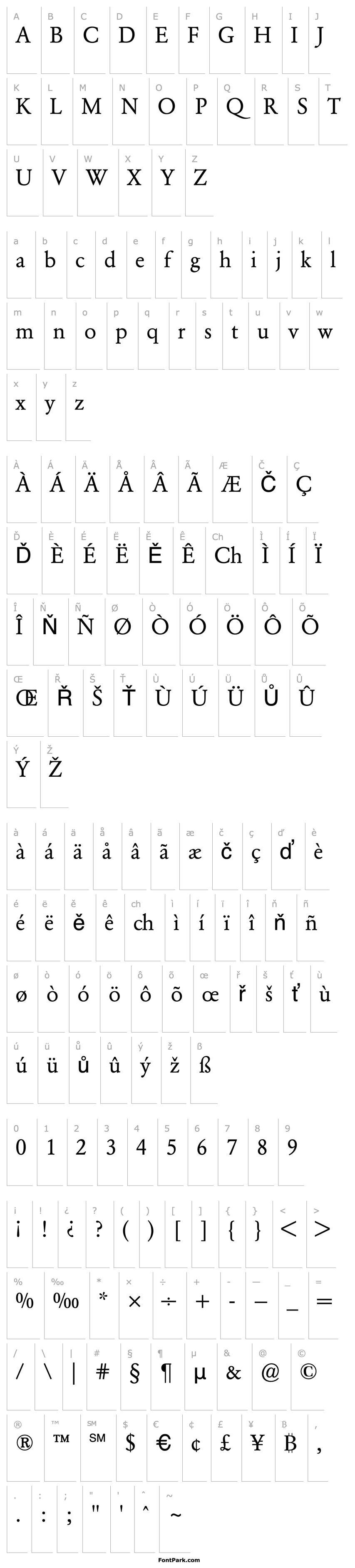 Overview Garamond BE Regular