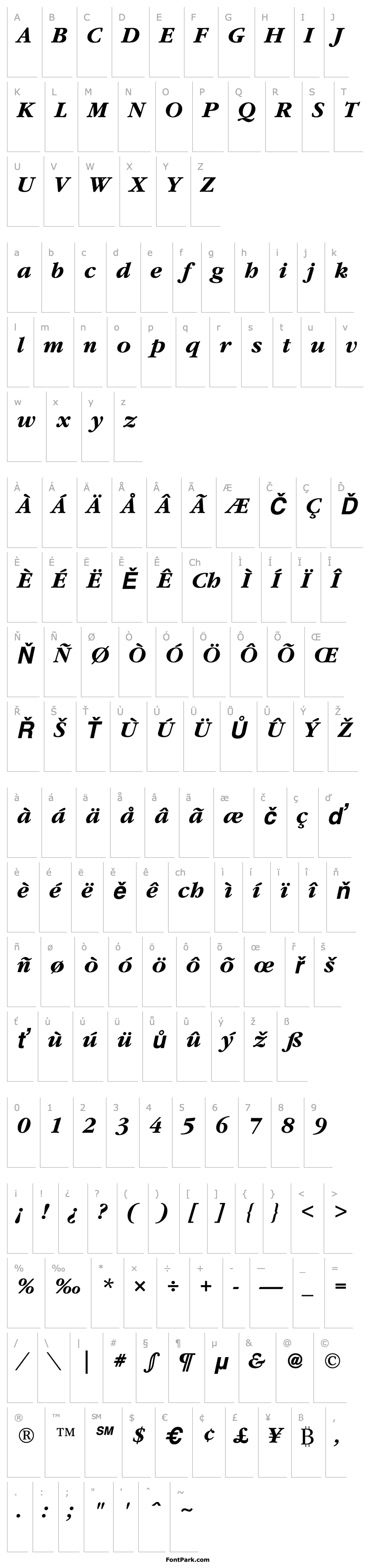 Overview Garamond-BoldItalic