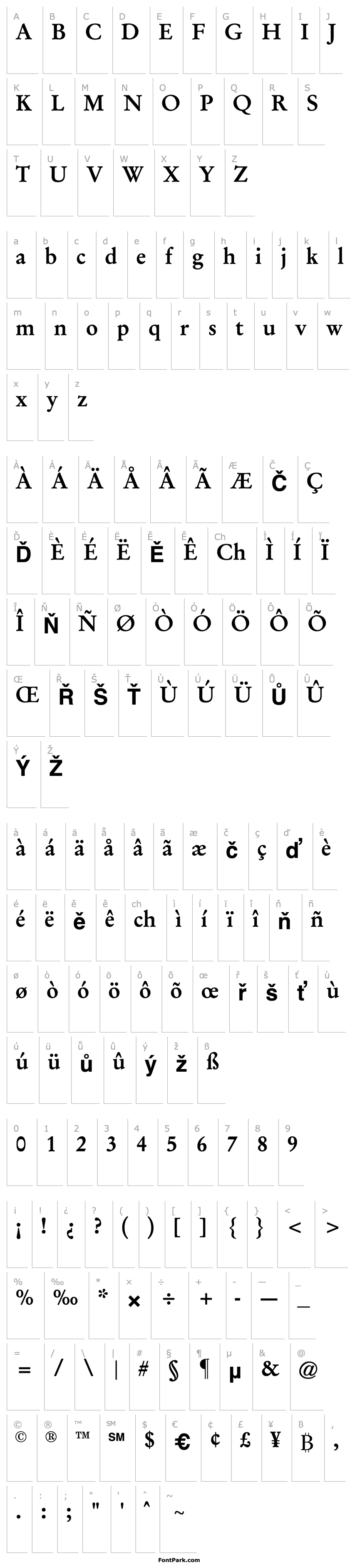 Overview Garamond CG Bold