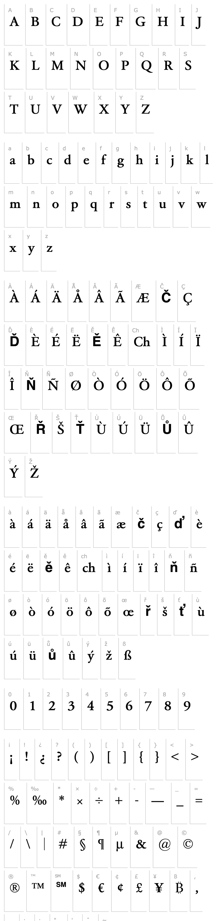 Overview Garamond Classico Bold