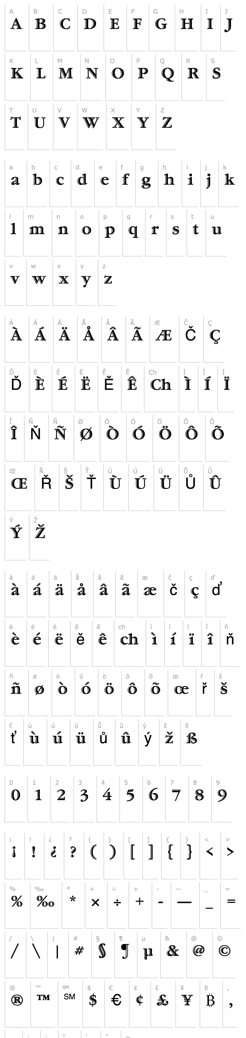 Overview Garamond Hand ICG