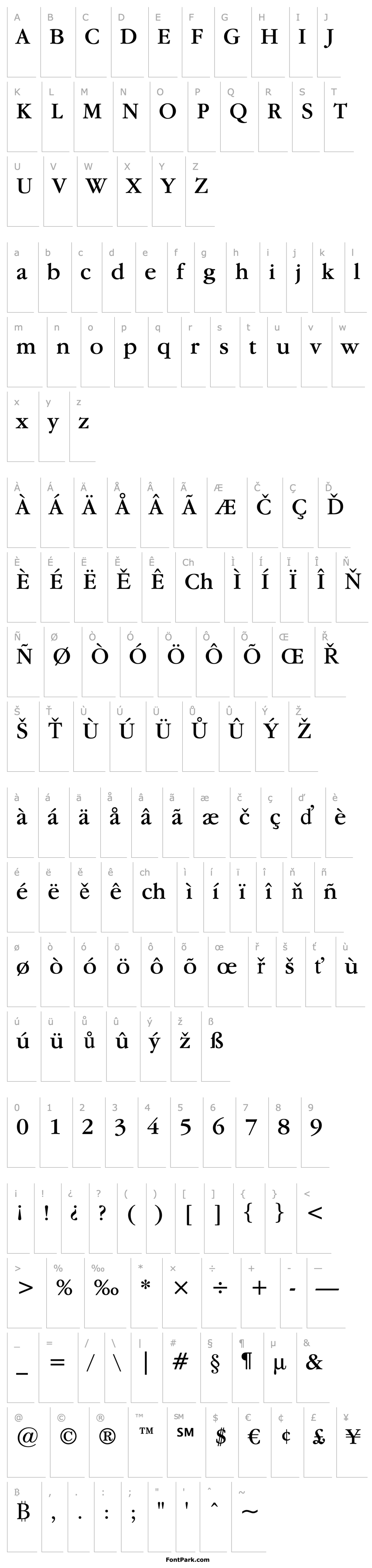 Overview Garamond ITC Book BT