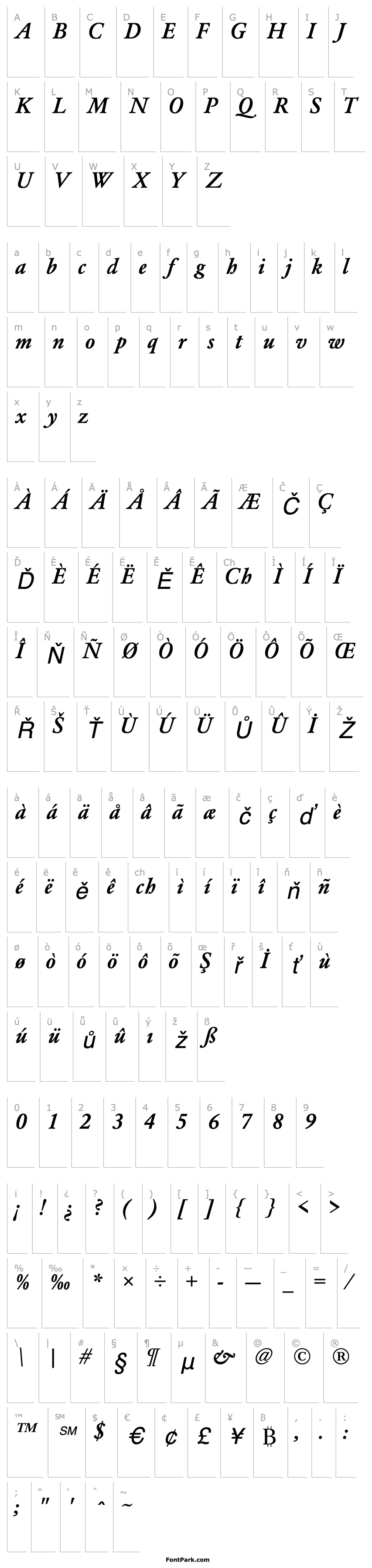 Overview Garamond Medium-Italic