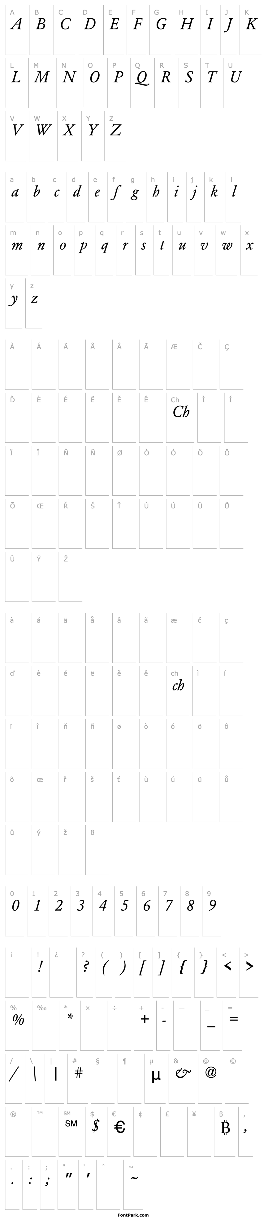 Overview Garamond-Norm 2