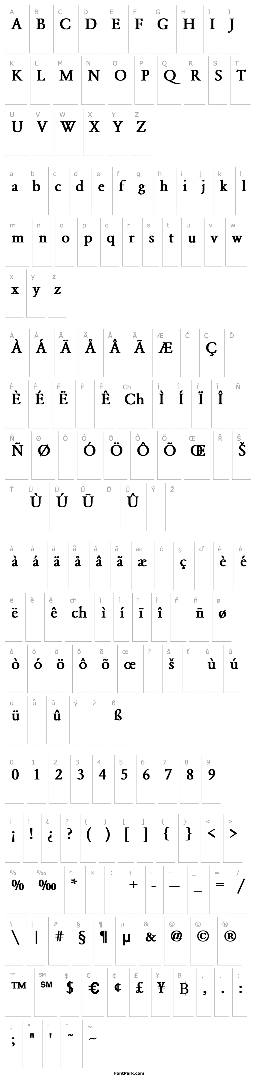 Přehled Garamond-Normal Bold