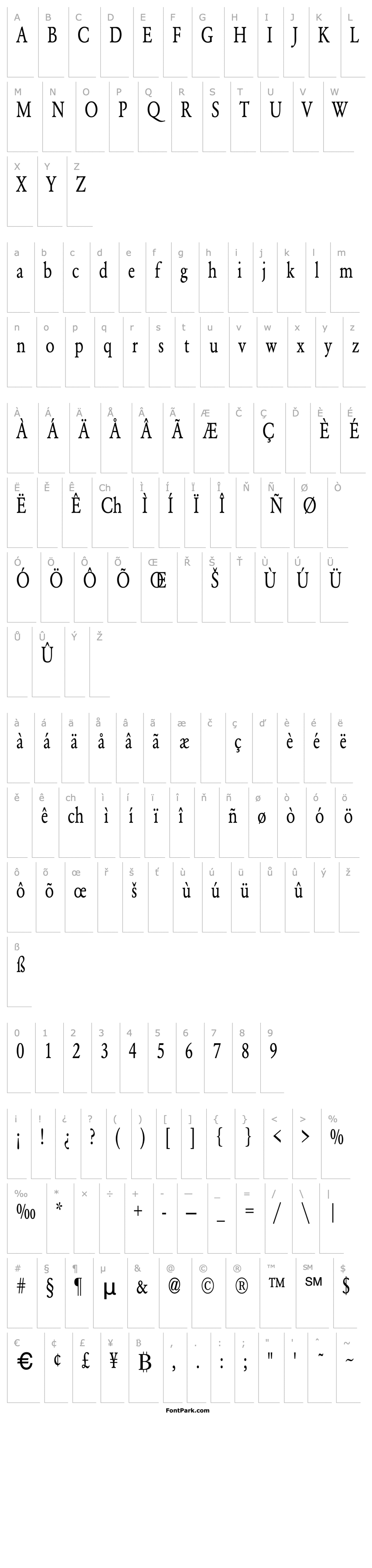 Overview Garamond-Normal Condensed