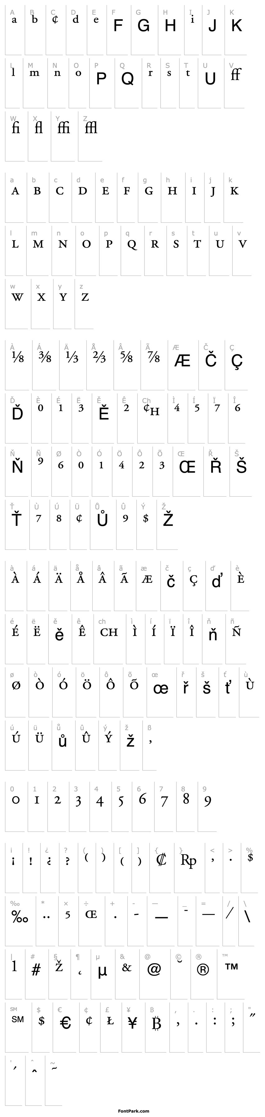 Overview Garamond Pro SSi