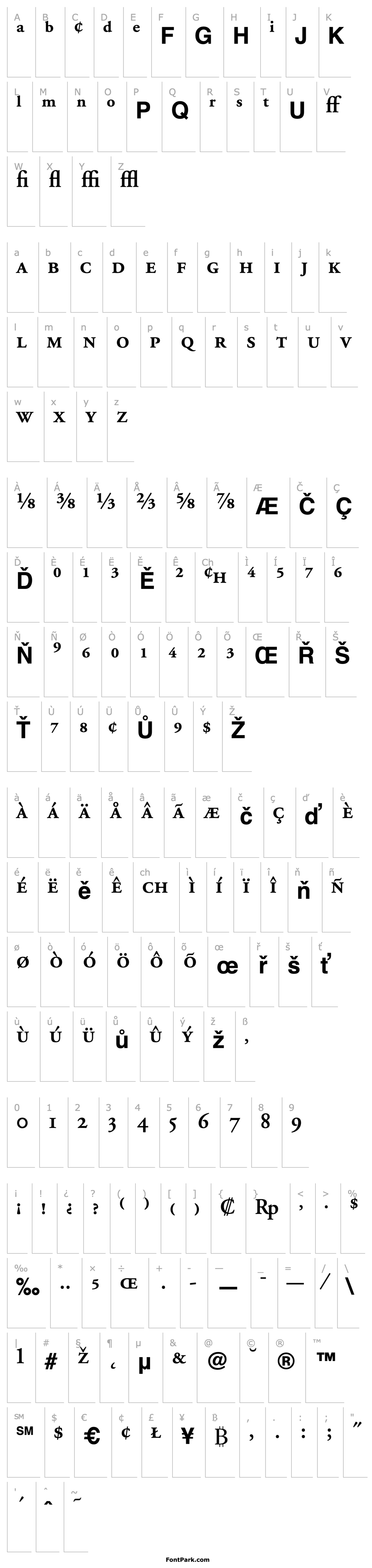 Přehled Garamond Pro SSi Semi Bold