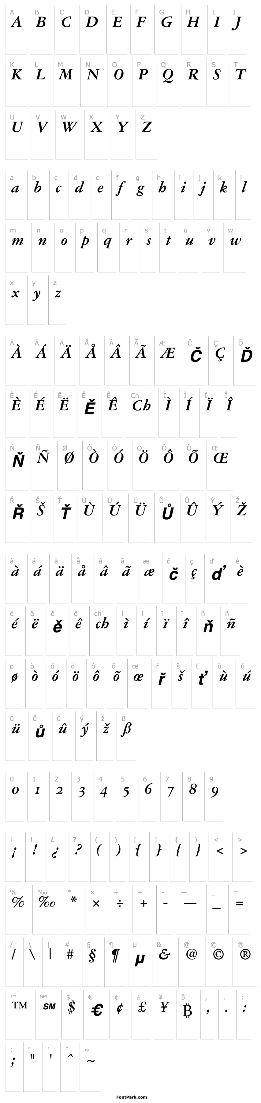 Overview Garamond Reprise OldStyle SSi Bold