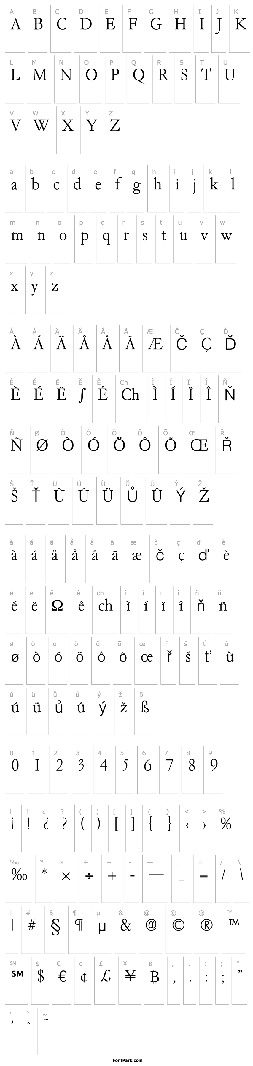 Overview Garamond-Serial-ExtraLight-Regular