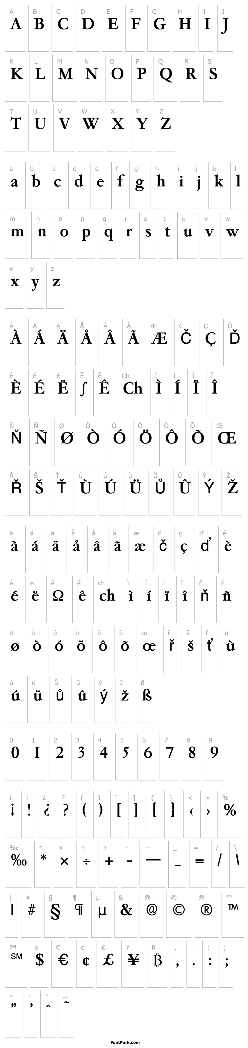 Overview Garamond-Serial-Medium-Regular