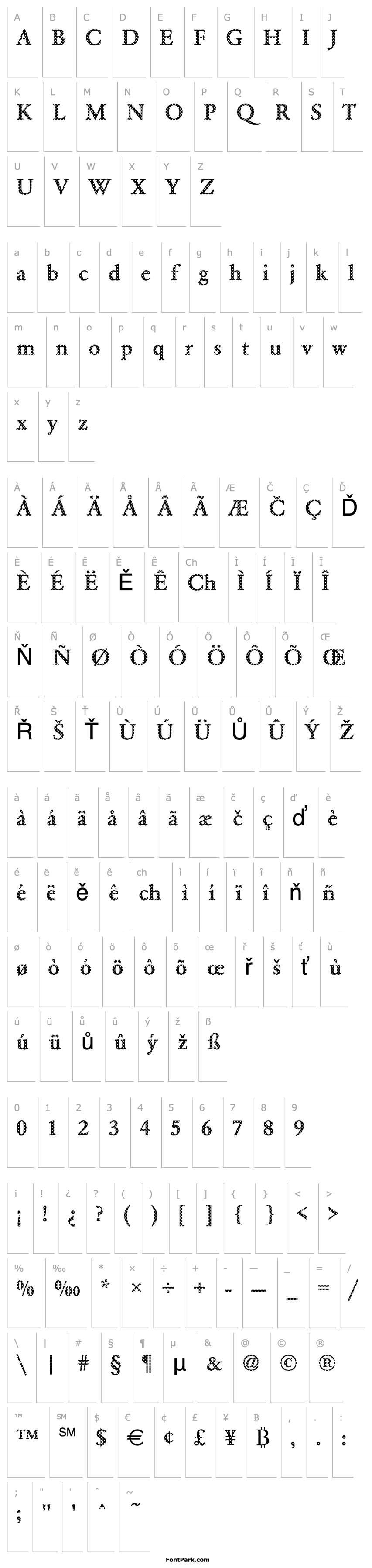 Přehled Garamond12 Becker