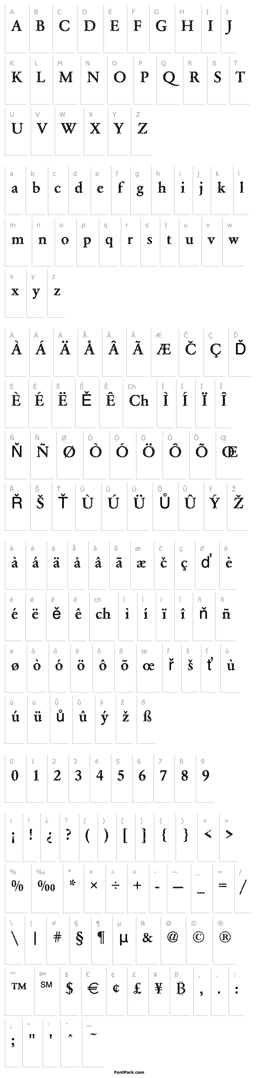 Přehled Garamond31 Becker