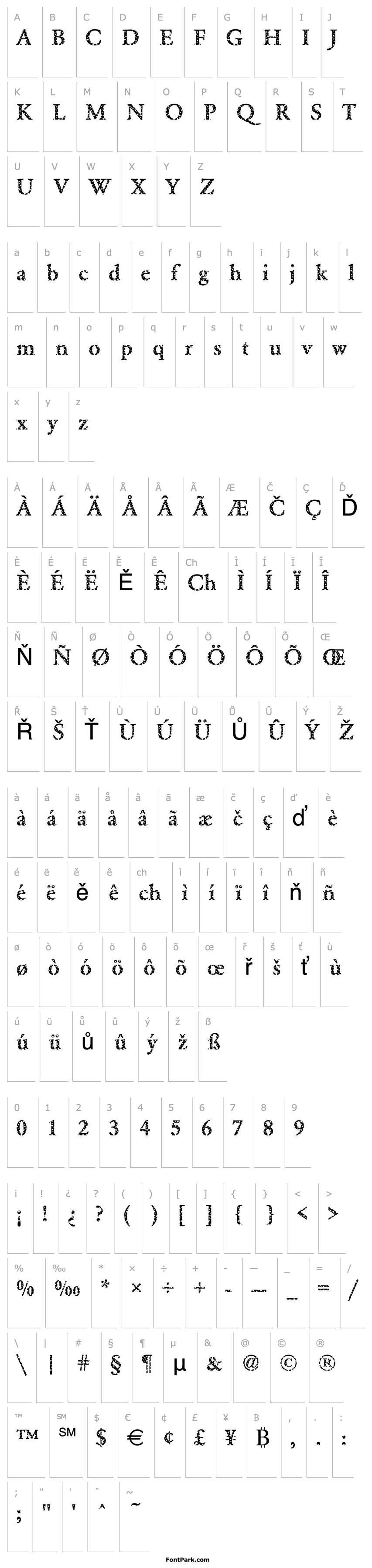 Přehled Garamond33 Becker