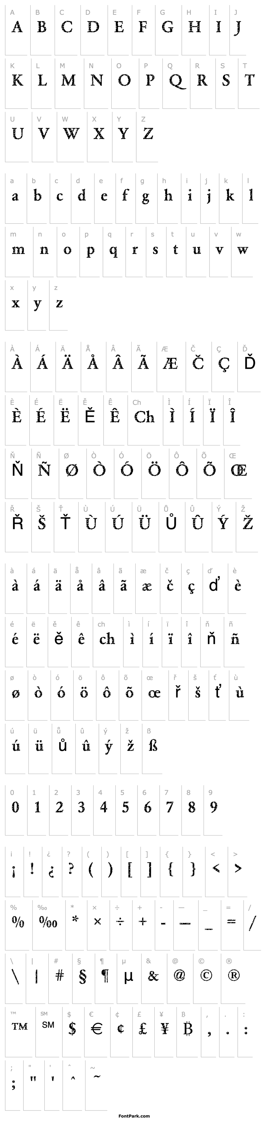 Přehled Garamond37 Becker