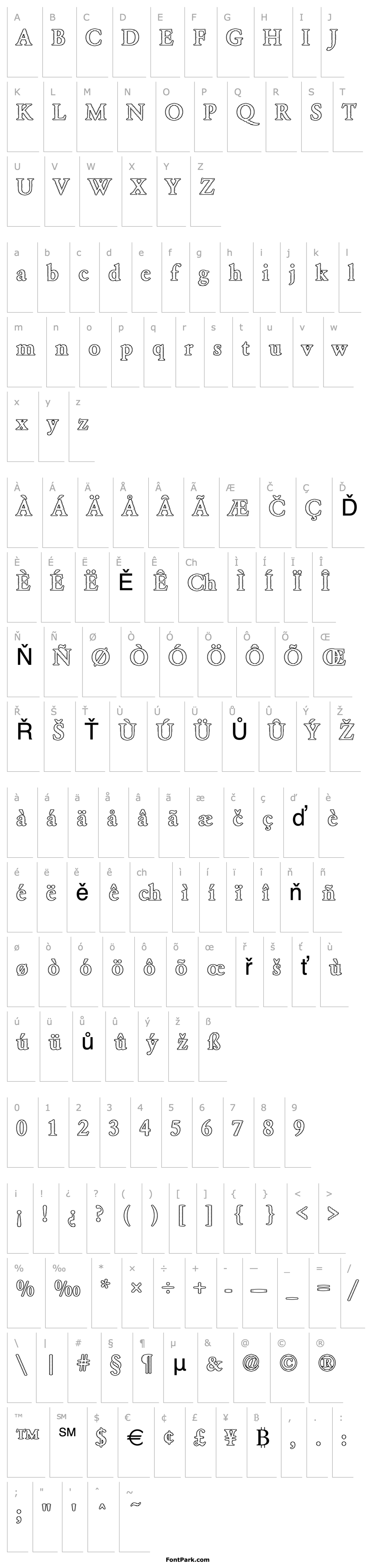 Přehled Garamond39 Becker