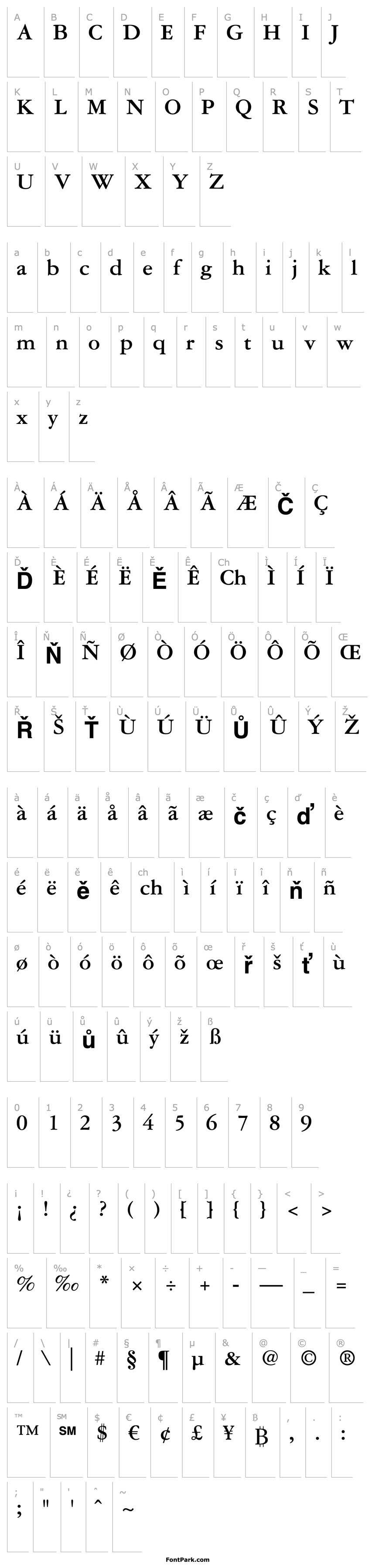 Overview Garamond3LTStd-Bold