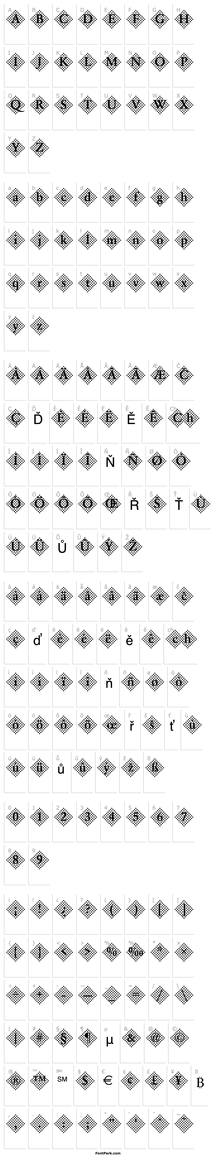 Přehled Garamond45 Becker