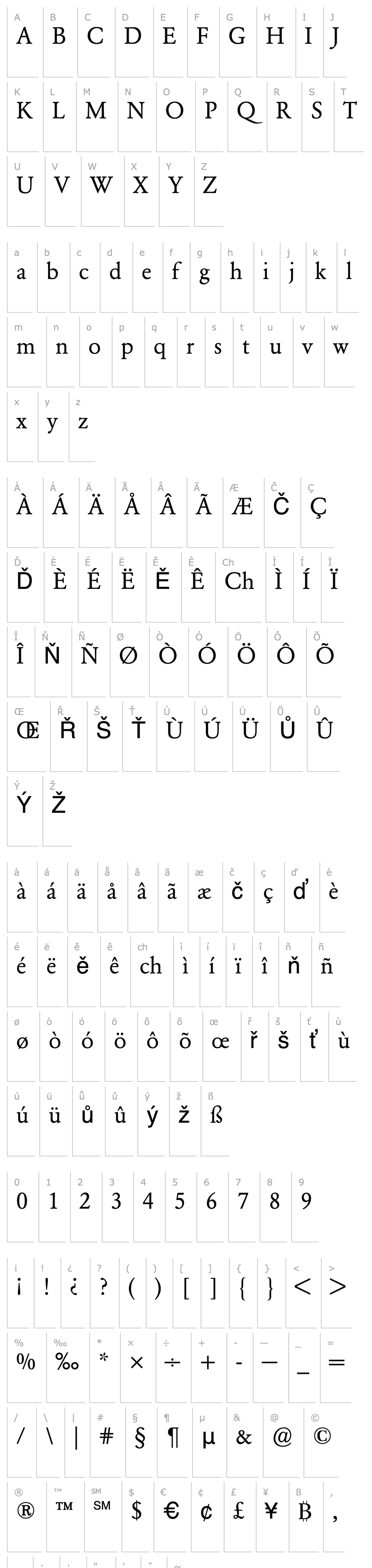 Overview GaramondBQ-Regular