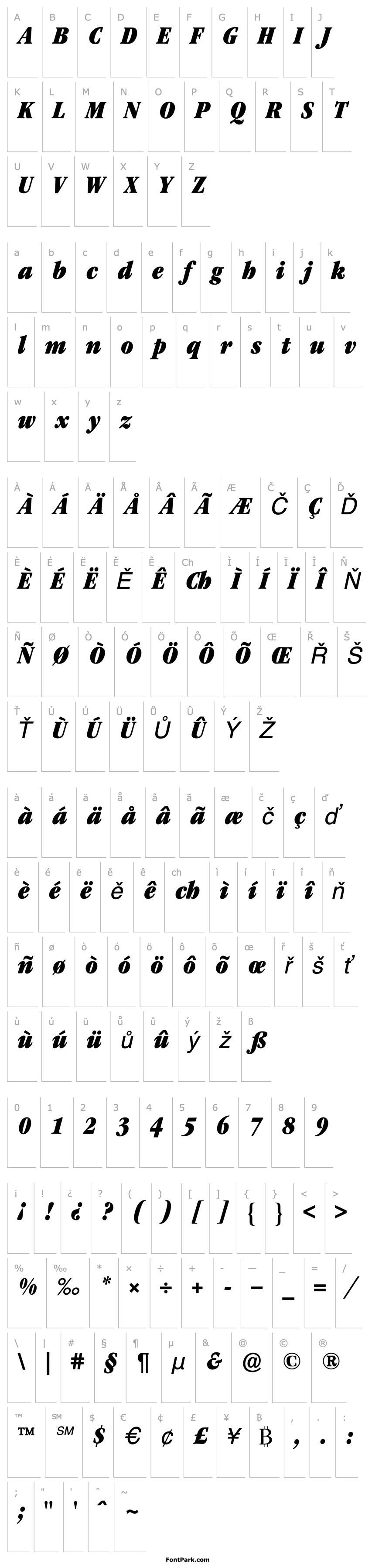 Overview GaramondITCCondensedBQ-UltraItalic