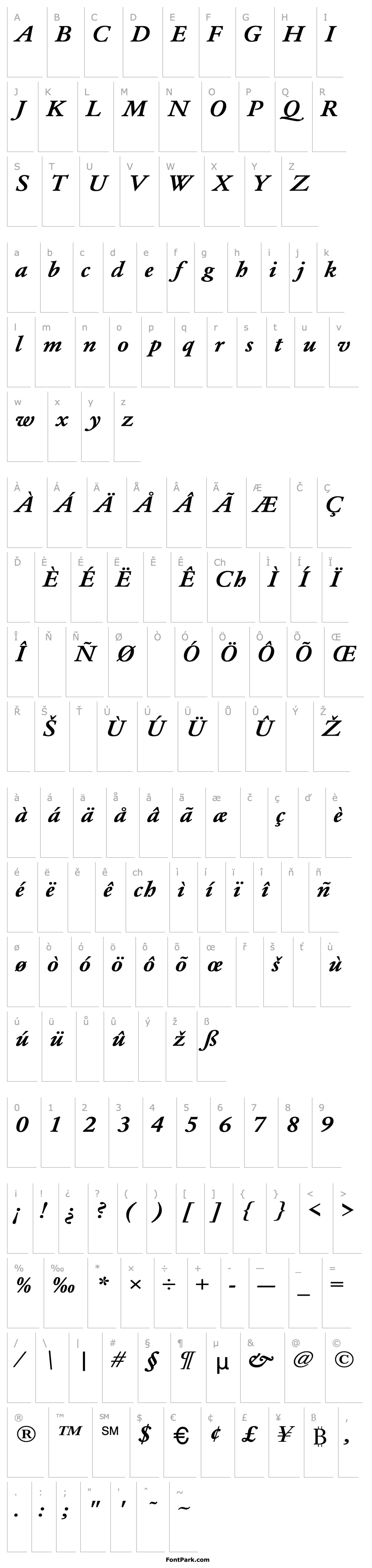 Overview GaramondMediumExt-Normal-Italic