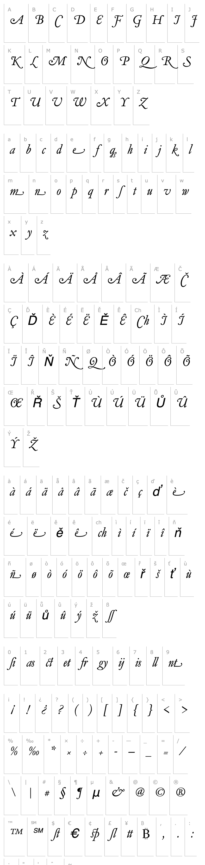 Overview GaramondNo5SwaD Italic