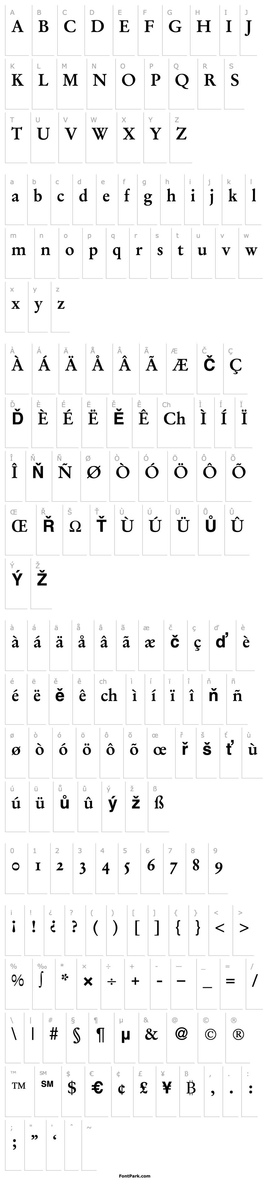 Přehled GaramondOriginalOsf-Bold