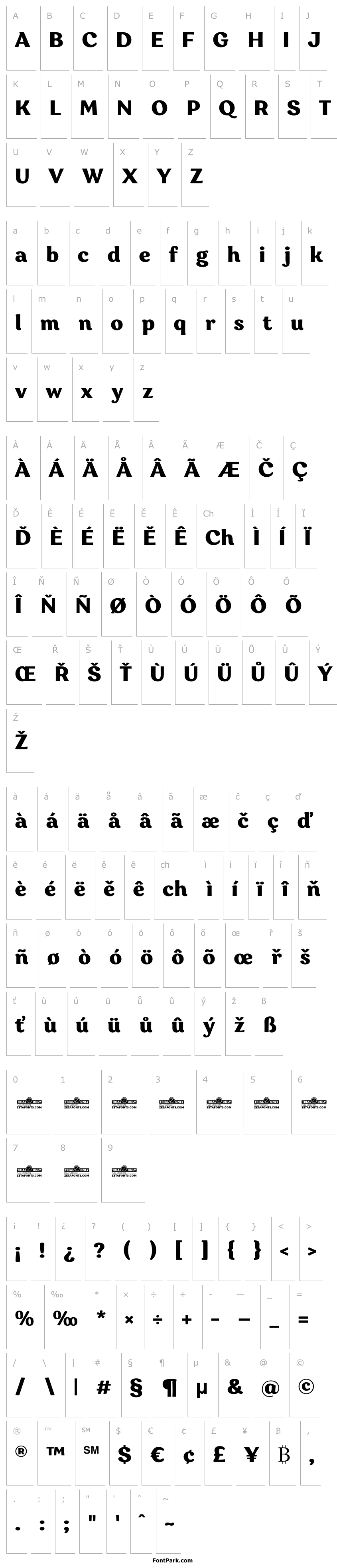 Přehled Garbata Trial Extrabold