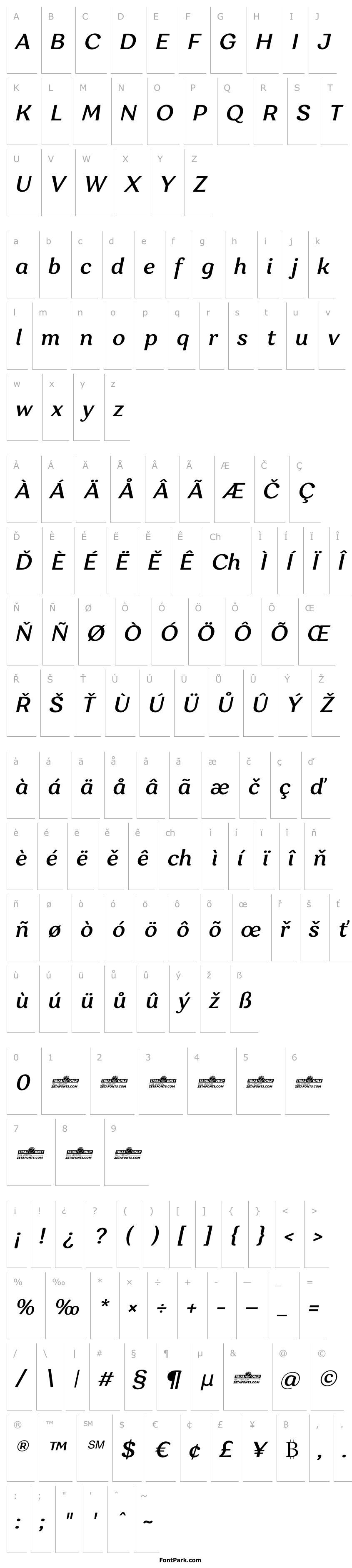 Overview Garbata Trial Medium Italic