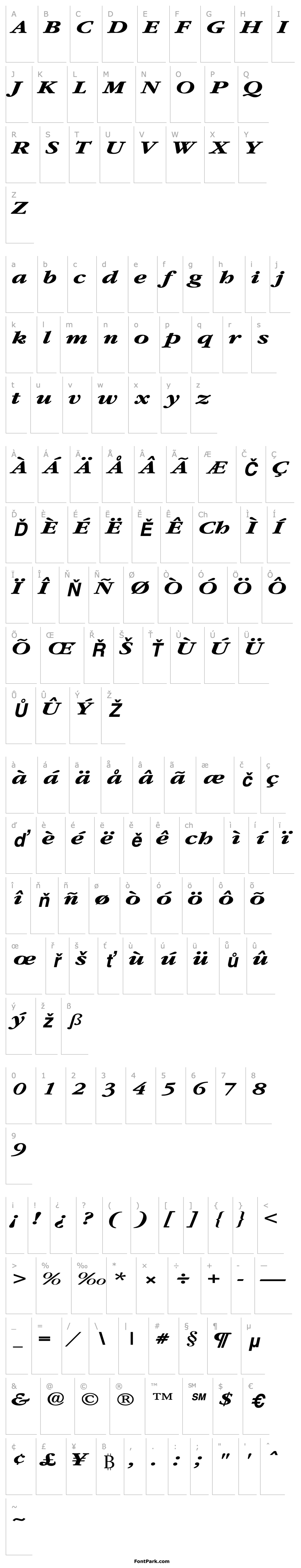 Overview GarnetBroad Bold Italic