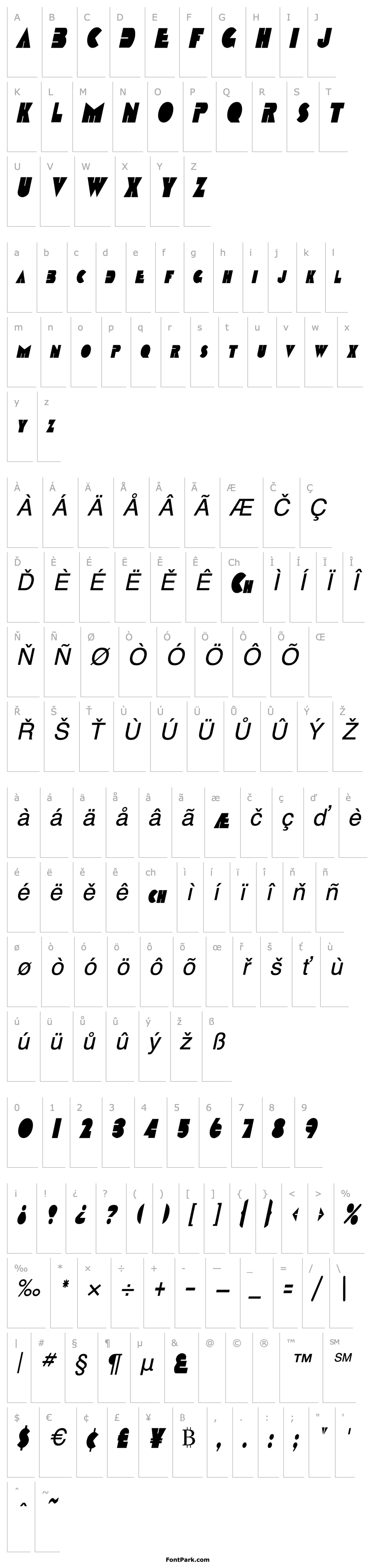 Overview GarretCondensed Italic