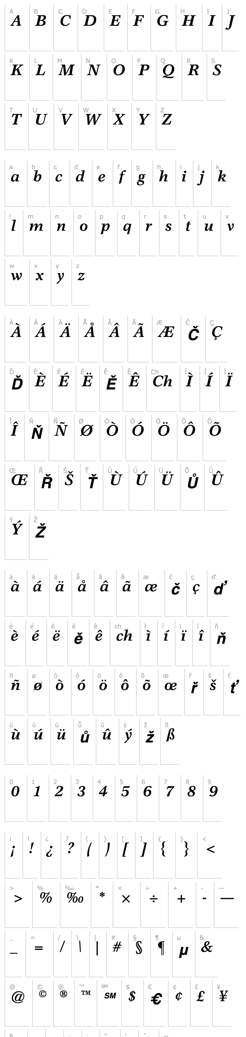 Overview GarthGraphic-Bold Italic