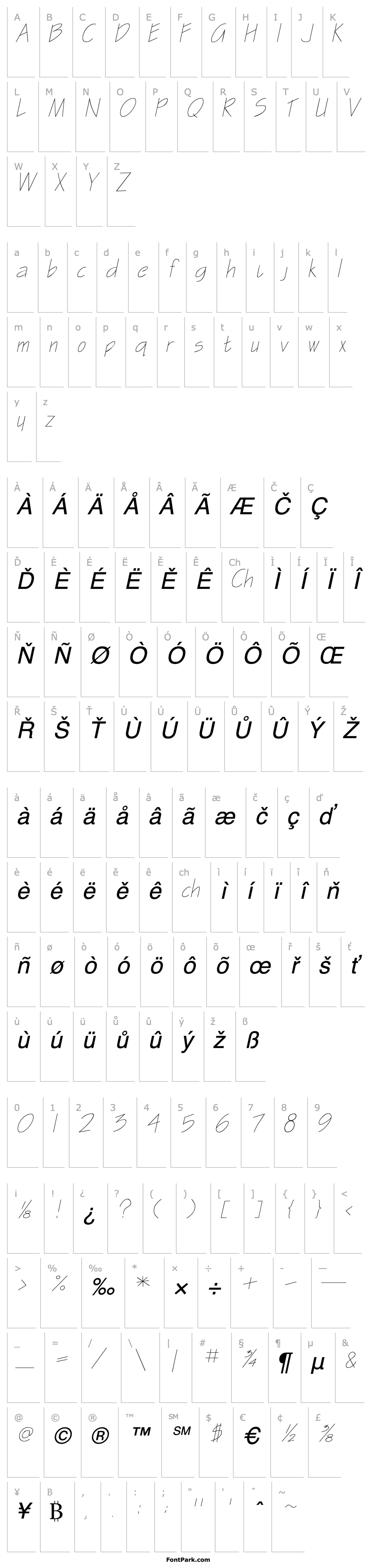 Overview GasparillaSSK Italic