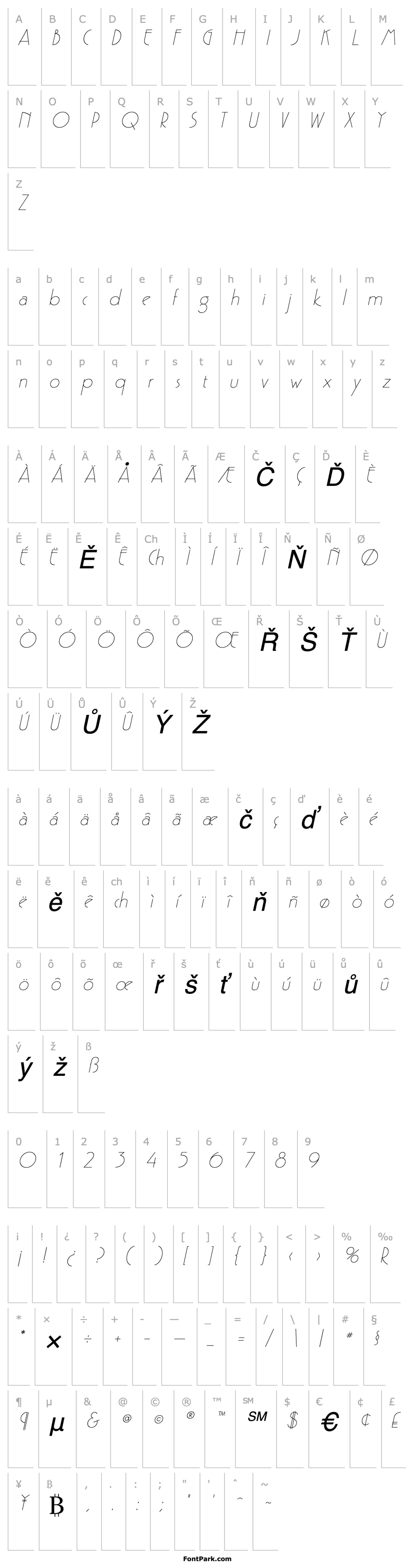 Overview Gaston Wide Italic