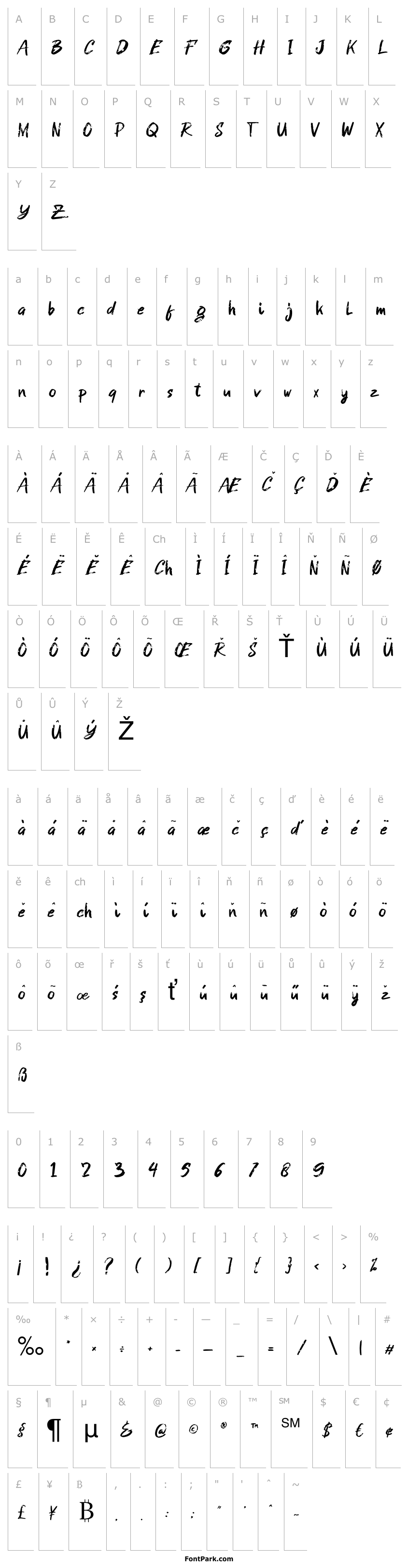 Přehled Gastrax Brush Font