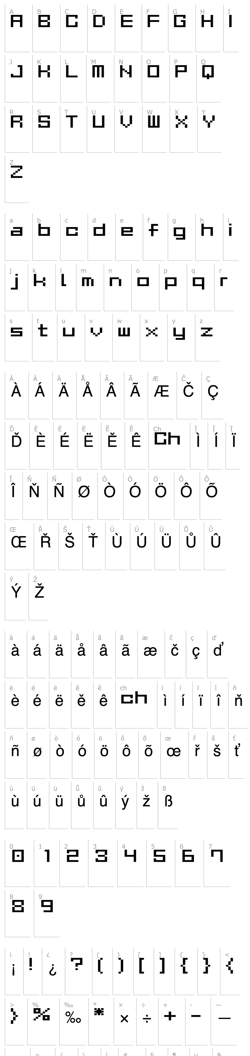 Overview GAU_font_cube_R