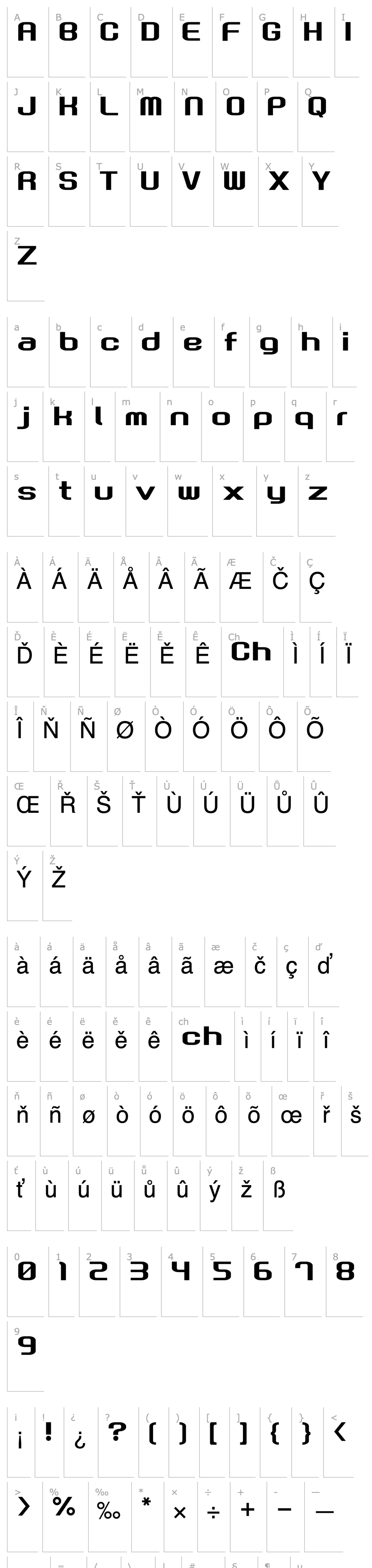 Přehled GAU_font_Root Normal