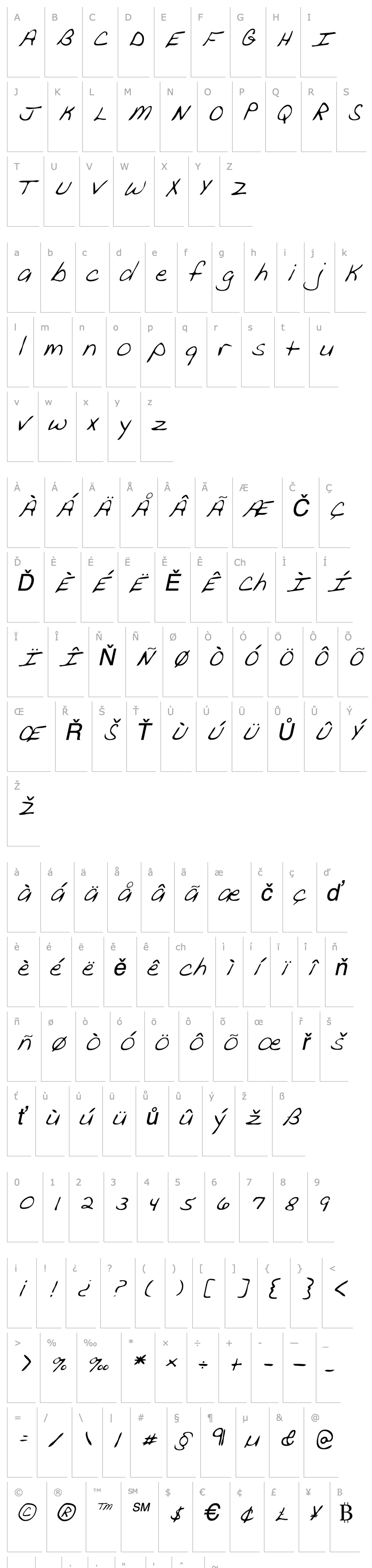 Overview GavinsHand Italic