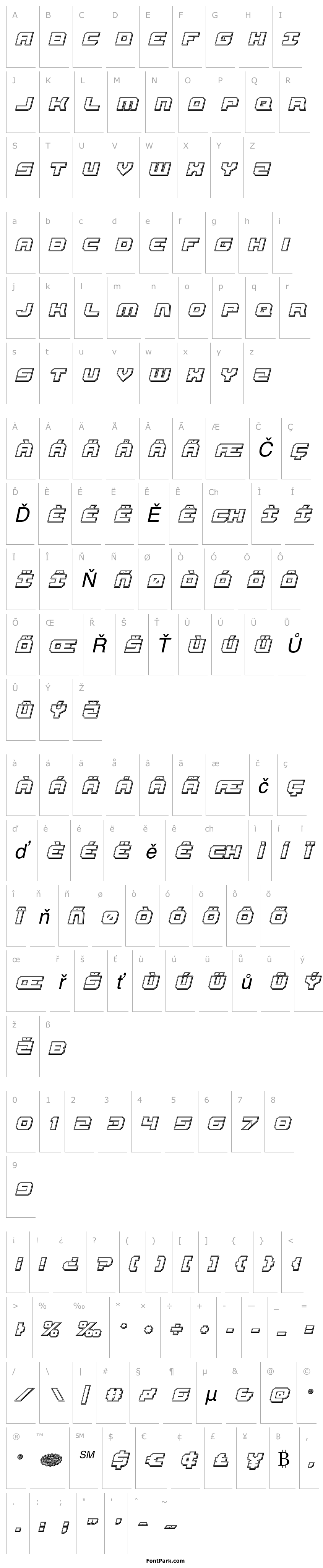 Overview Gearhead Engraved Italic